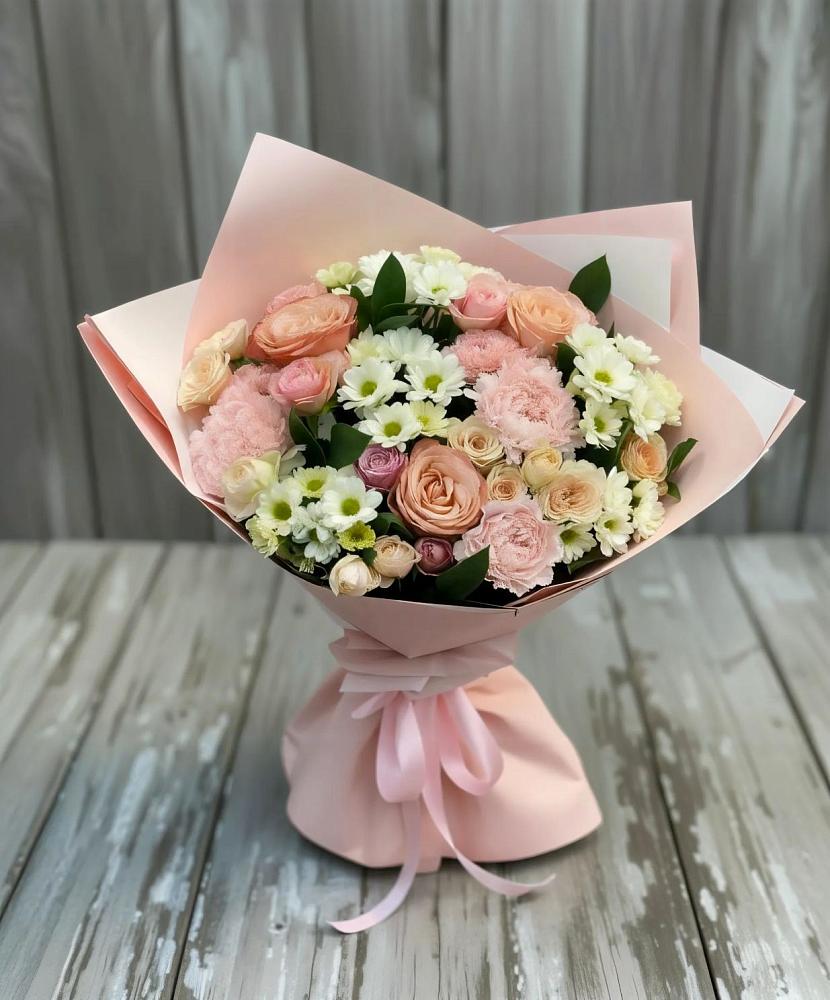 Букет цветов из: Гвоздики, Розы и Хризантемы в Устюжне