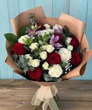 Букет цветов из:  Розы и Альстромерии #REPLACE_PRED# Устюжне