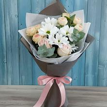 Букет цветов из:  Хризантемы и Розы #REPLACE_PRED# Устюжне