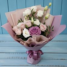 Букет цветов из:  Розы и Лизиантусы #REPLACE_PRED# Устюжне