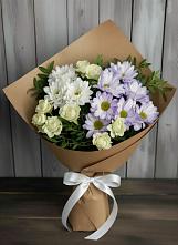 Букет цветов из:  Хризантемы и Розы в Устюжне
