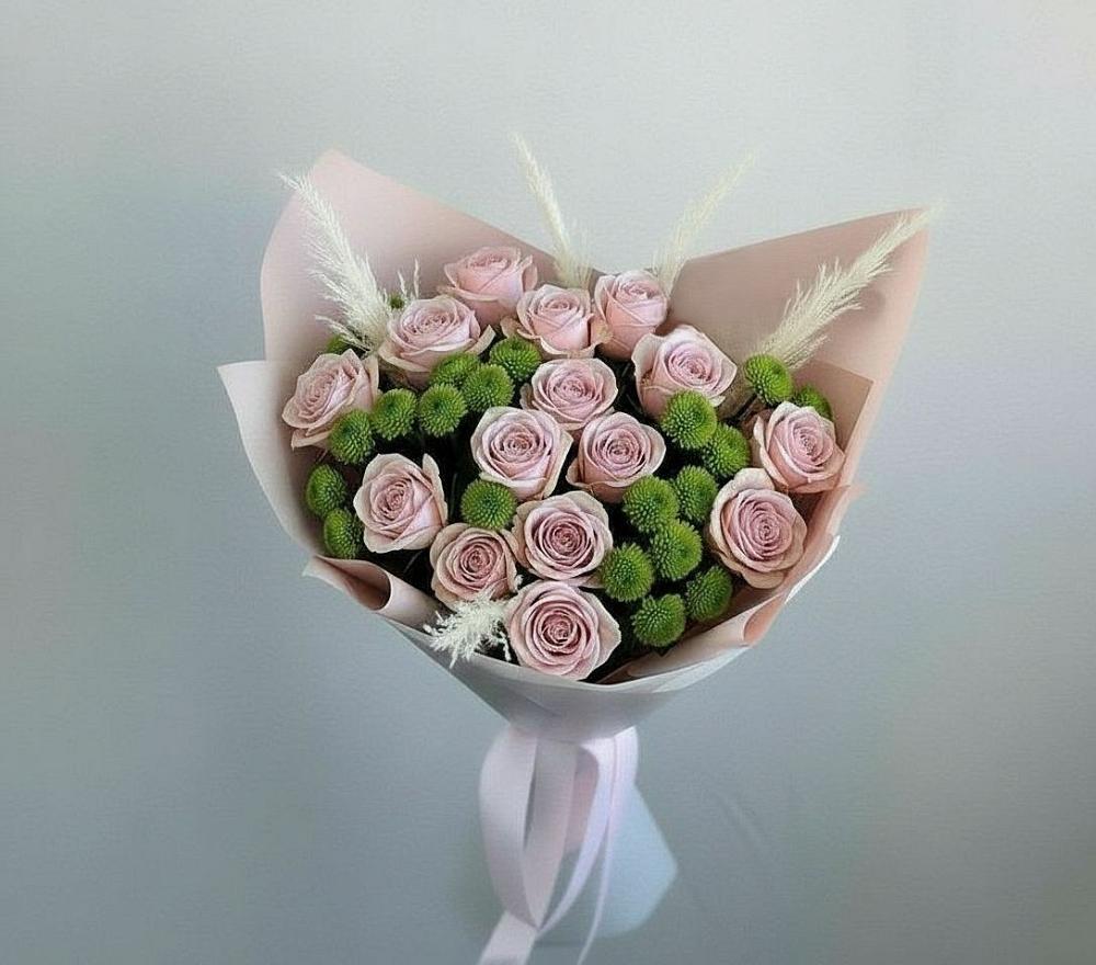 Букет цветов из: Розы и Хризантемы в Устюжне