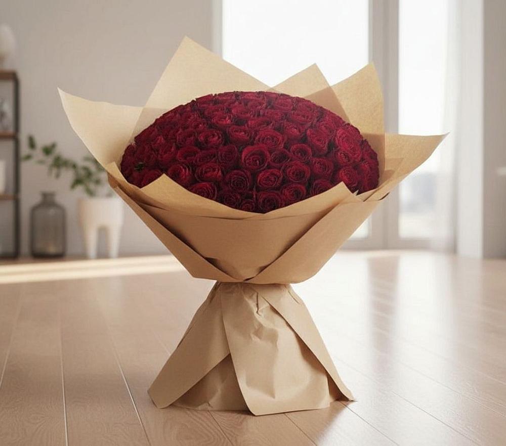 Букет 101 Красная роза в Устюжне