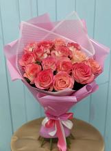 Букет 15 Розовых роз Равель в Устюжне