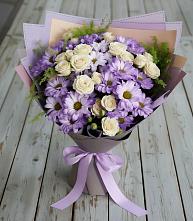 Букет цветов из:  Хризантемы и Розы #REPLACE_PRED# Устюжне