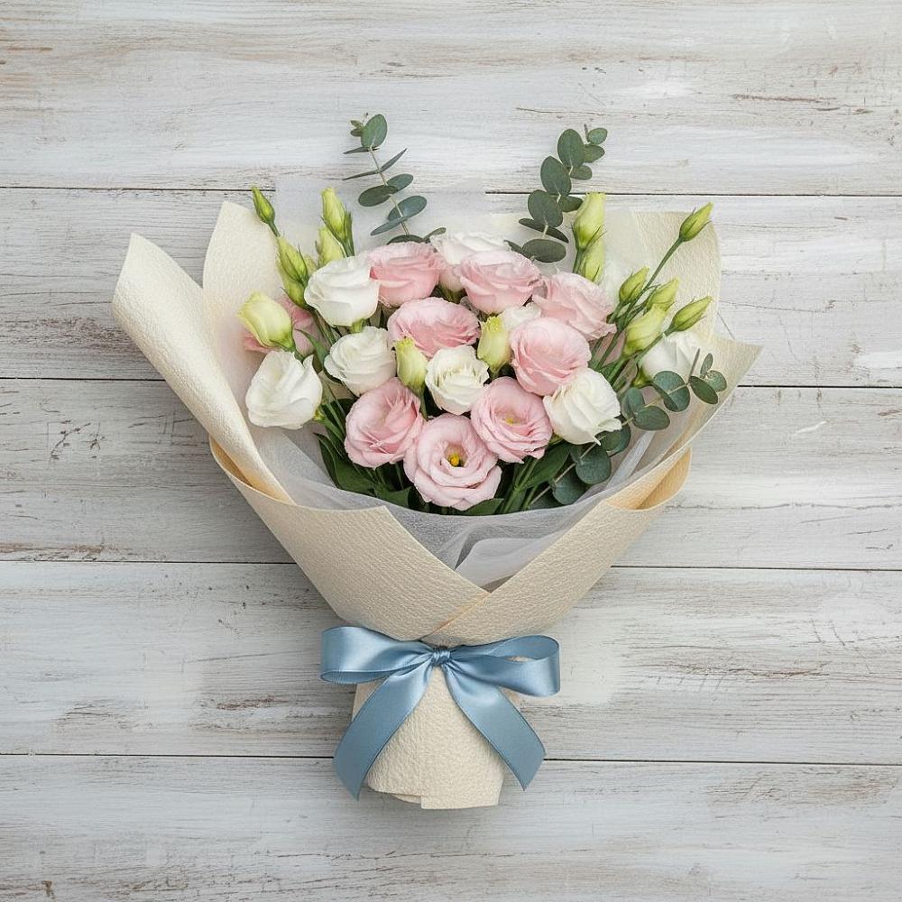 Букет цветов из: Лизиантусы в Устюжне